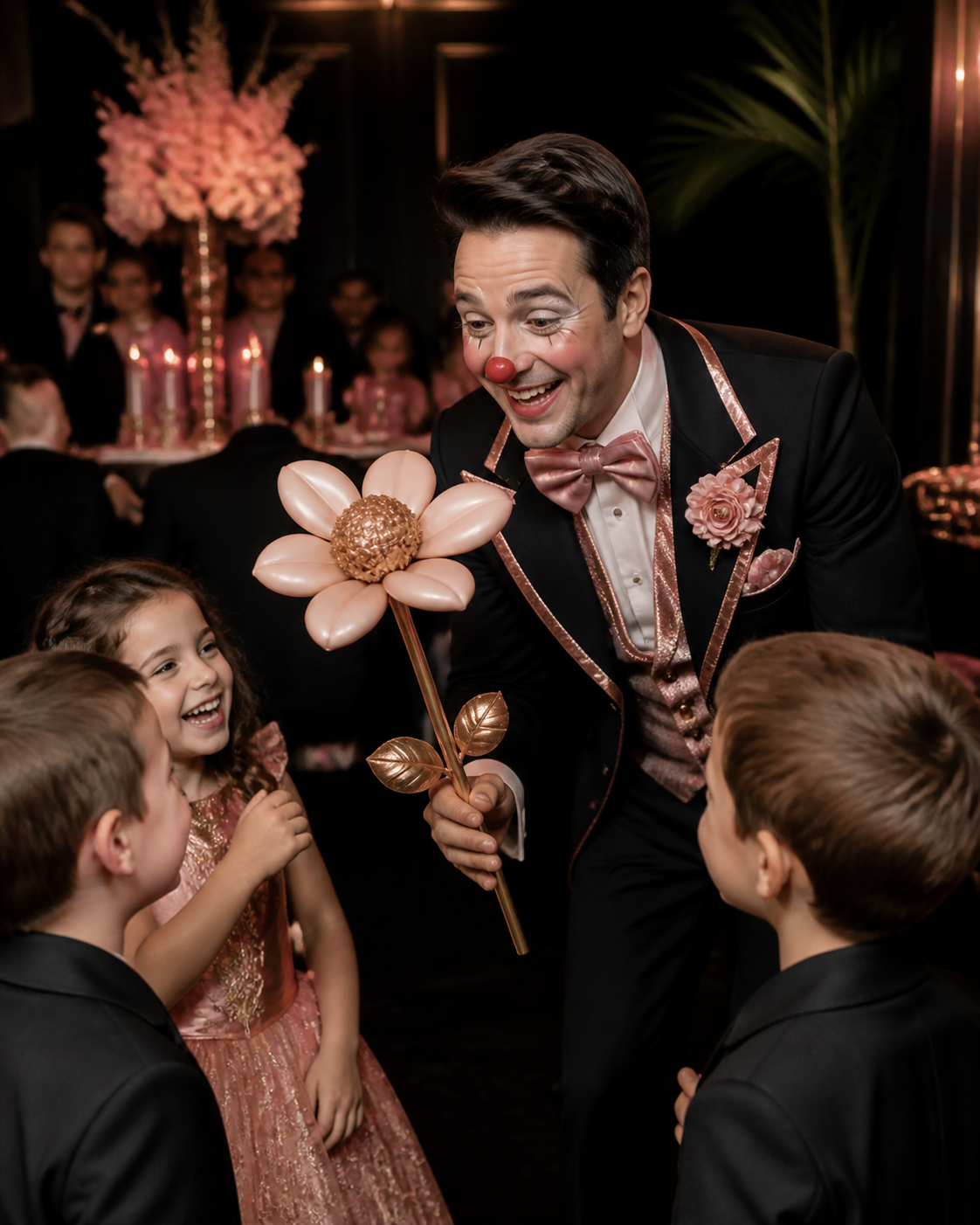 Interactive clown show for children and families in Miami